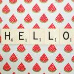 Hello. Retro Scrabble Tiles..