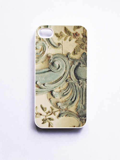 iPhone Case. Blue Lace Versailles. White Case. iPhone 4 and 4S Accessory. Creamy Baby Blue Rococo. Mothers Day