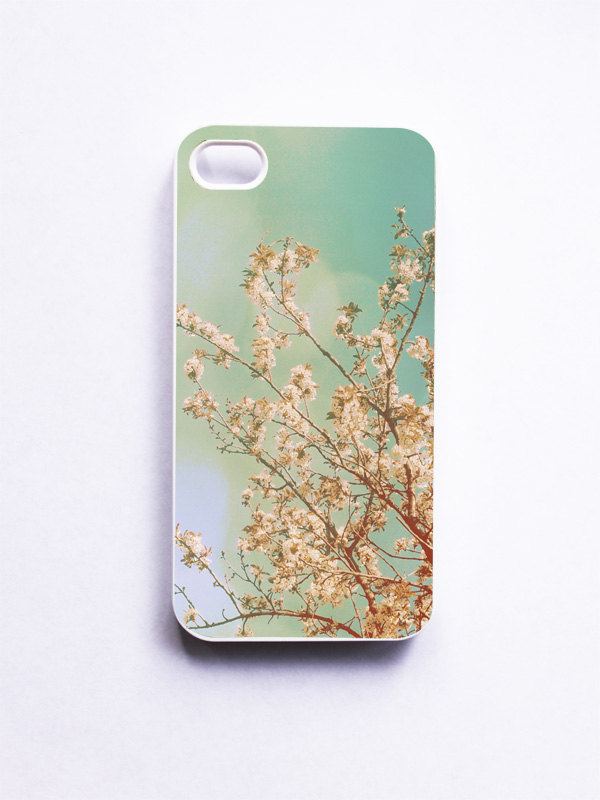 iPhone Case. Cherry Blossoms Photo. White Case. iPhone 4 and 4S Accessory. Pink Flowers. Spring Photo. Girly. Geekery.
