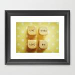 Vintage Wood Dice - Live Go..