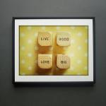 Vintage Wood Dice - Live Go..